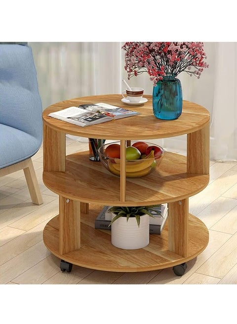 Three Tier Round Coffee Table with Elegant Design for Living Room