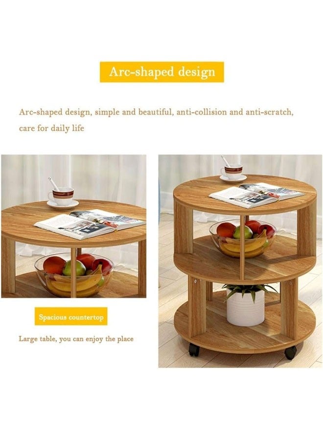 keke Three Tier Round Coffee Table with Elegant Design for Living Room - Image 2