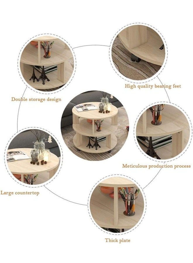 keke Three Tier Round Coffee Table with Elegant Design for Living Room - Image 3
