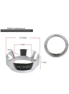 MIBRU Coffee Espresso Barista Portafilter Ring Silver 51MM  - Image 4