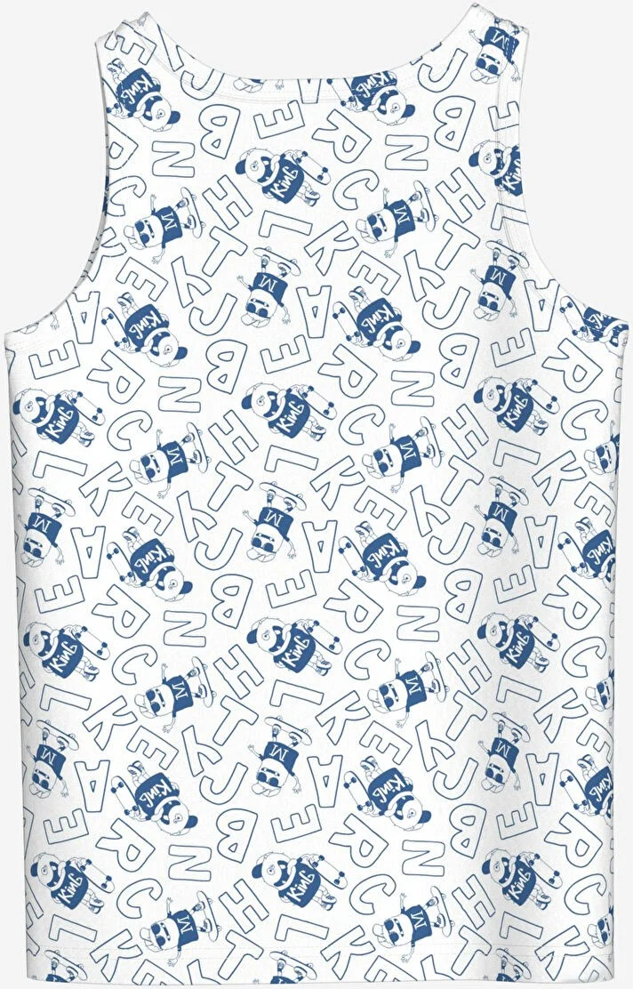 LC WAIKIKI Lcw Crew Neck Printed Boy's Undershirt 2-Pack