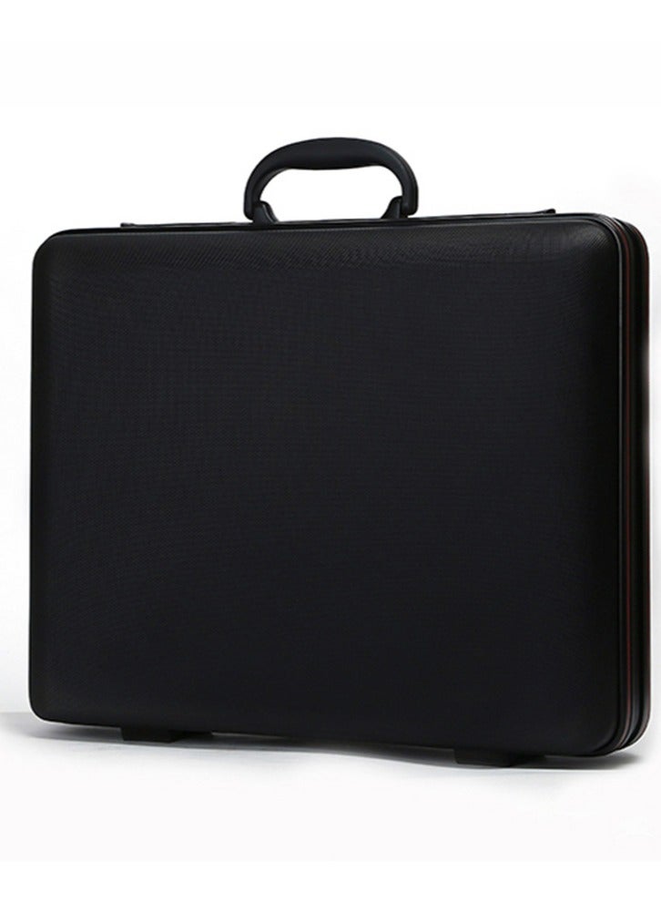 ABS Black 18" Hard Pilot Lawyer Doctor Civil Servant Business Case Duffel Bag Laptop Case  With Lock - Image 1