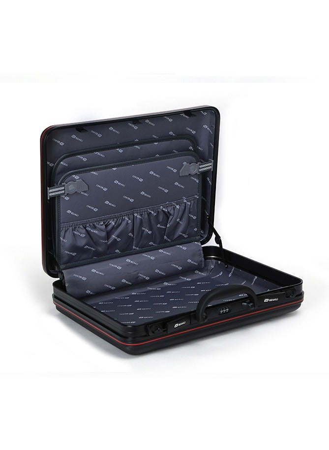 ABS Black 18" Hard Pilot Lawyer Doctor Civil Servant Business Case Duffel Bag Laptop Case  With Lock - Image 3