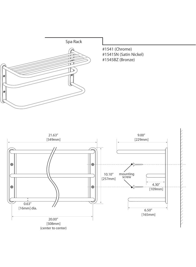 gatco Gatco 1541 Double Towel Rack with Chrome Finish  - Image 3