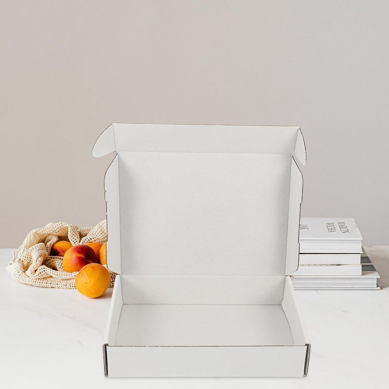 20pcs Thickened White Corrugated Paper Shipping Boxes Double Sided Foldable For Small Items Storage - Image 5