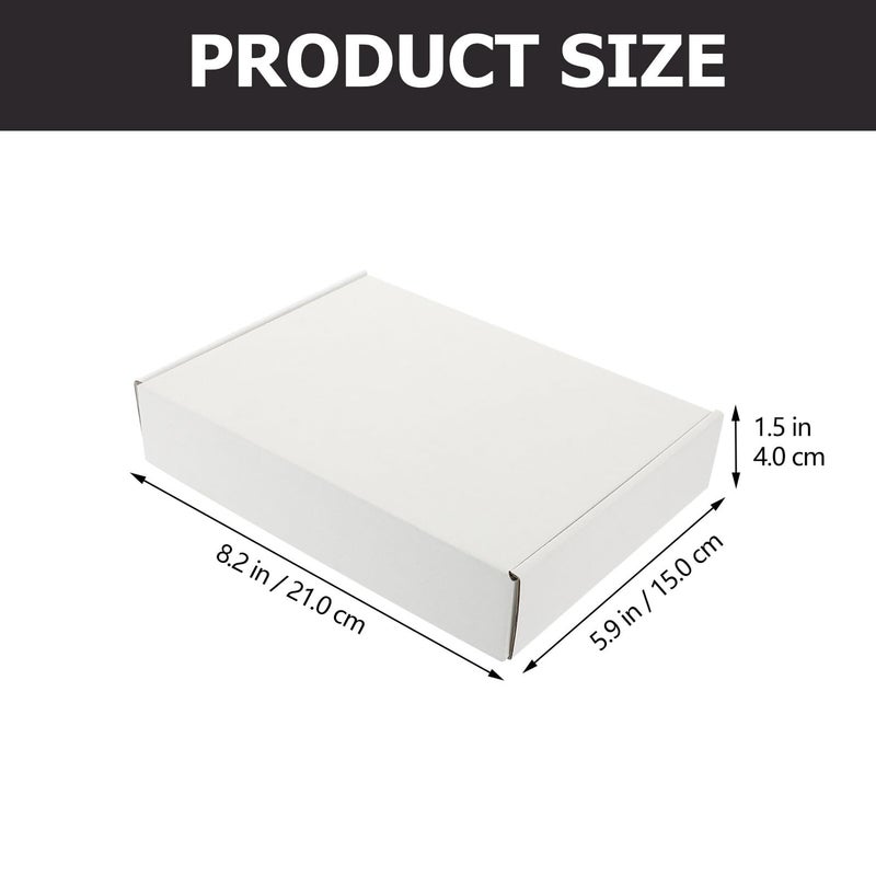 20pcs Thickened White Corrugated Paper Shipping Boxes Double Sided Foldable For Small Items Storage - Image 3