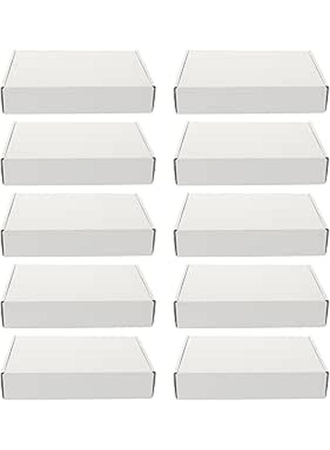 20pcs Thickened White Corrugated Paper Shipping Boxes Double Sided Foldable For Small Items Storage - Image 1
