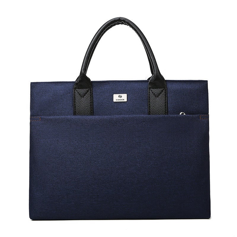 14-inch Sl-526pu Fashion Men Handbag Business Trip Official Document Bag Casual Bag Men Commuting Style Dark Blue 