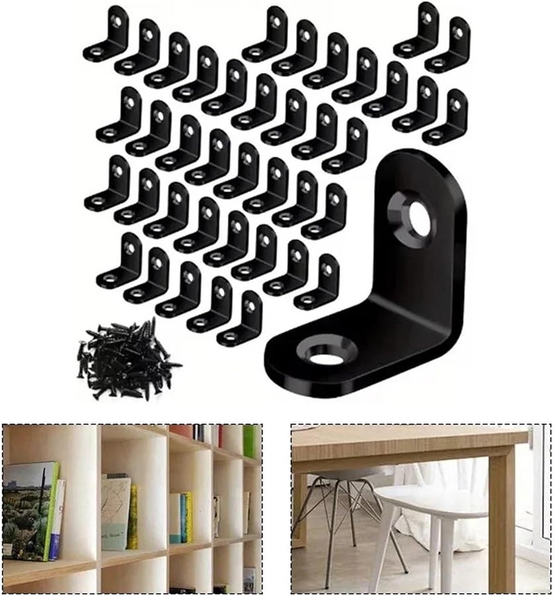 50 Pcs 20mm L Bracket Set Straightforward Installation Kit Color 30mm - Image 3