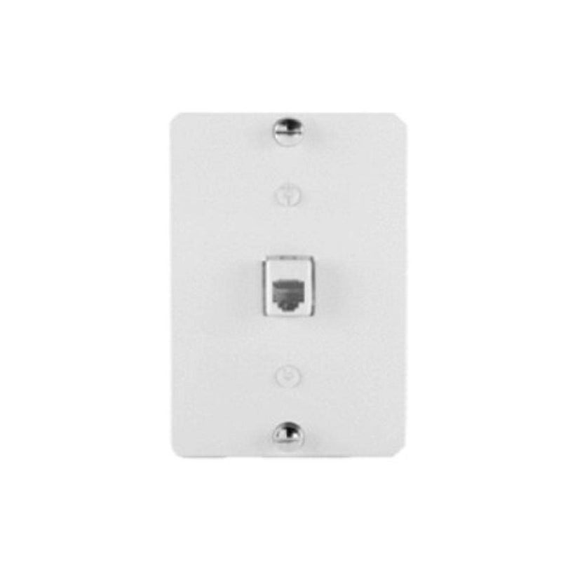 Legrand OnQ WP2002WH Terminating Wall Phone Plate Single 1 Gang 6P6C RJ25 Phone Jack Wall Plate for Phone Access White