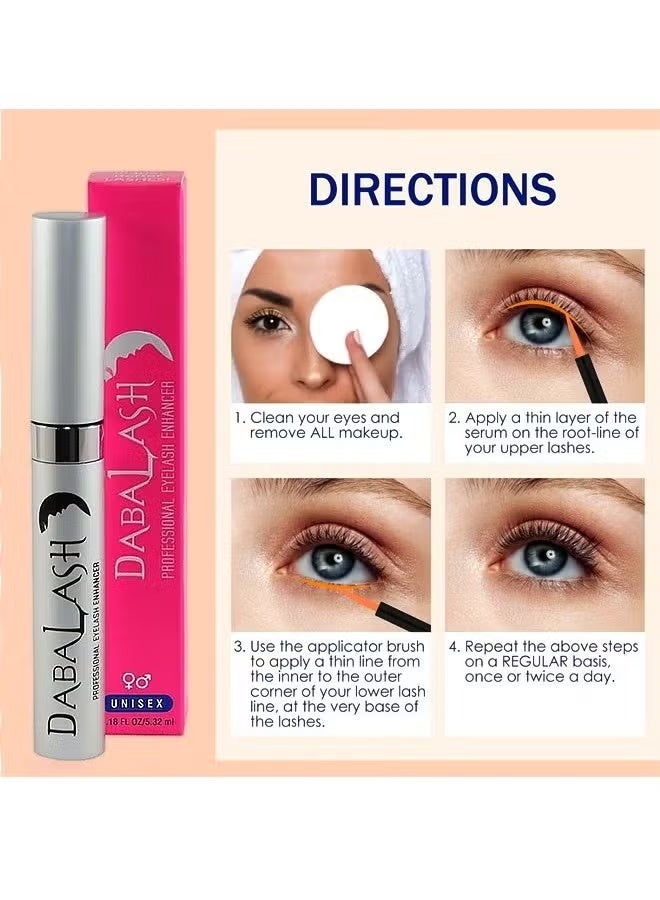 Dabalash Professional Eyelash Enhancer For Women and Men, Promote New Eyelash Growth and Strengths Existing Hairs For Impressive Looking Eyes In Weeks, Easy To Apply and Safe For Use Around The Eyes - Image 5