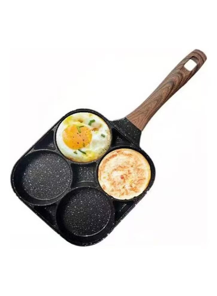 Egg Frying Pan,Non-Stick Pancake Pan Egg Pan Aluminium with 4 Hole Breakfast Fried Egg Burger Pan for Induction Hob Stove Gas - Image 1