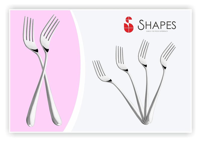 SHAPES SHAPES Opera Premium Silver Steel Fork Set of 6 Durable RustResistant Perfect for Everyday Use and Special Occasions Dinner Fork for HomeKitchen Silver Finish - Image 2