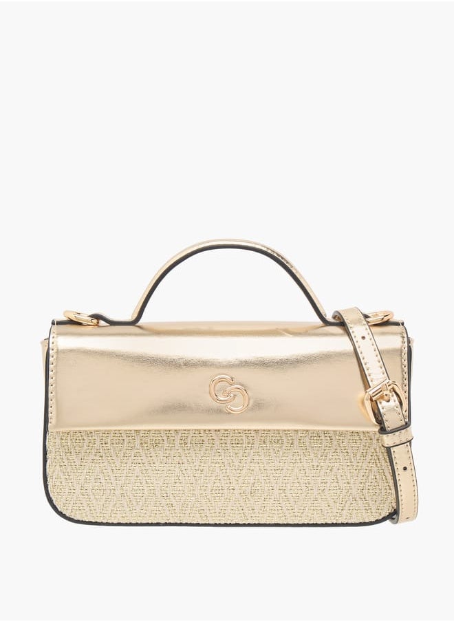Celeste Women's Textured Satchel Bag with Detachable Strap and Top Handle  - Image 1