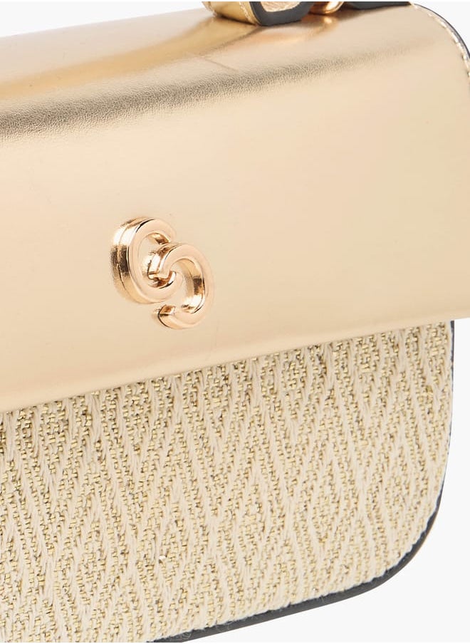 Celeste Women's Textured Satchel Bag with Detachable Strap and Top Handle  - Image 4