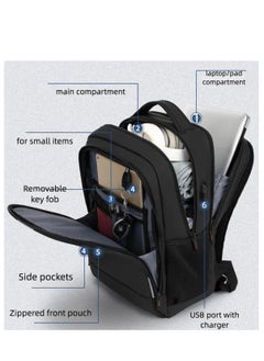 ARCOON ARCOON Business Work Travel Laptop Backpack for Men, Waterproof w USB Charging Slit Bag, Airline Approved Casual Outdoor Sports Bag (45L)  - Image 5
