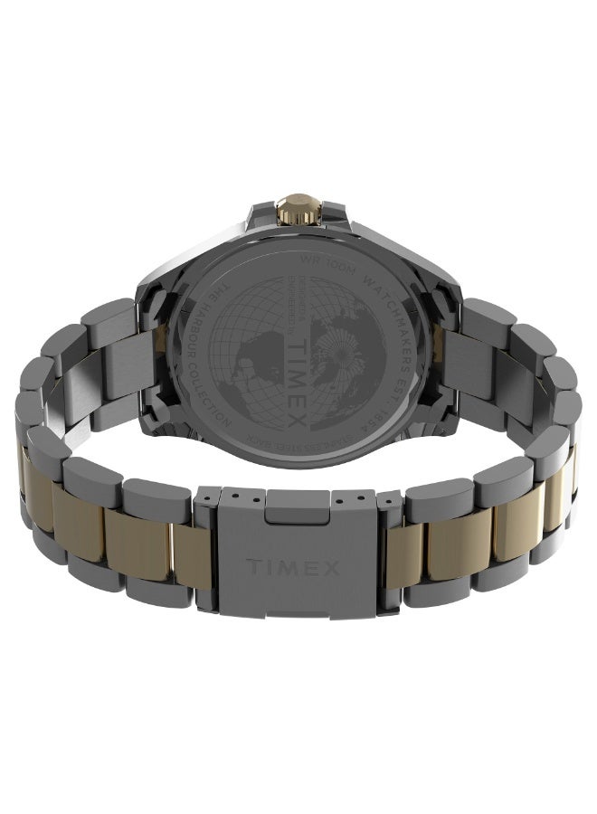 TIMEX City Collection Harborside Coast  Men's 43mm Blue Dial Stainless Steel Watch - Image 4