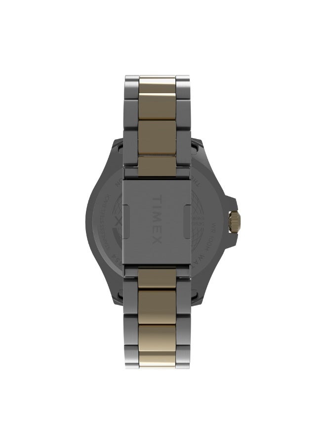 TIMEX City Collection Harborside Coast  Men's 43mm Blue Dial Stainless Steel Watch - Image 3