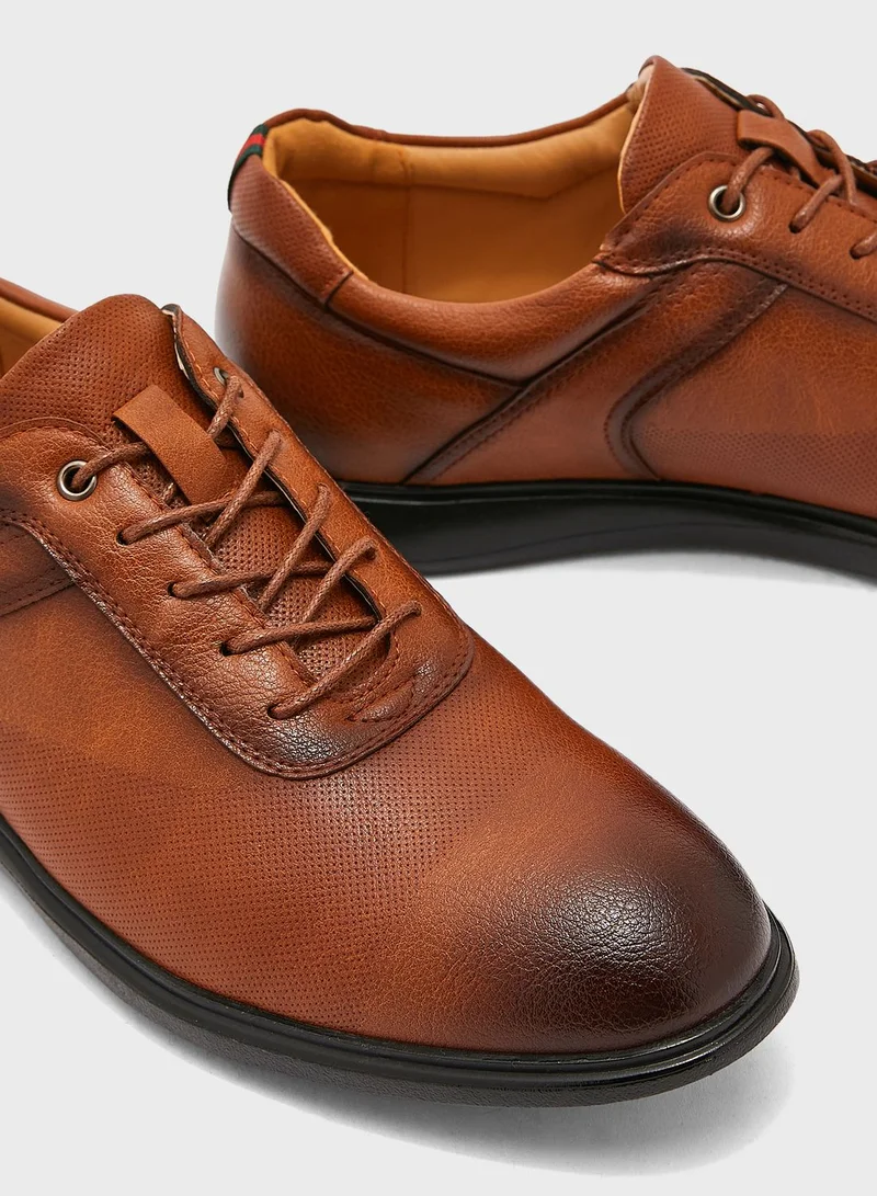 Robert Wood Faux Leather Casual Lace Ups