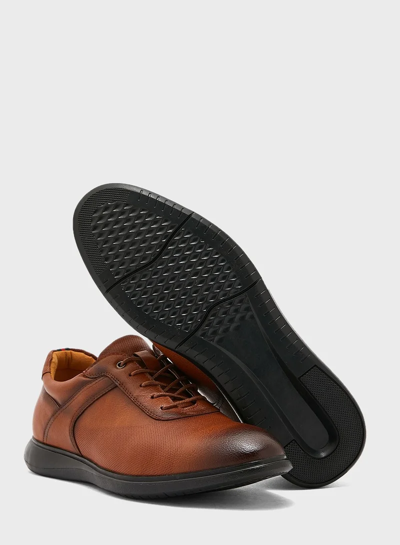 Robert Wood Faux Leather Casual Lace Ups