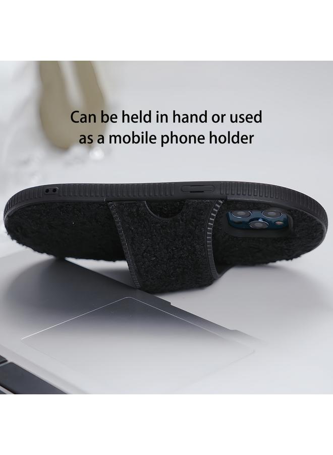 S-TOP Case For iPhone 12 Pro Max Creative Plush Slipper Design TPU Phone Case - Image 5