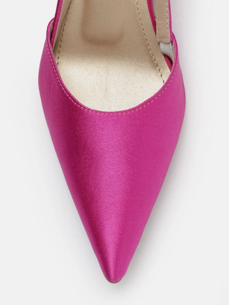 ZORIWORLD Pink Betty Pink Heels for Women Luxury Satin, 2 Inch Heel for Women | Best Price UAE