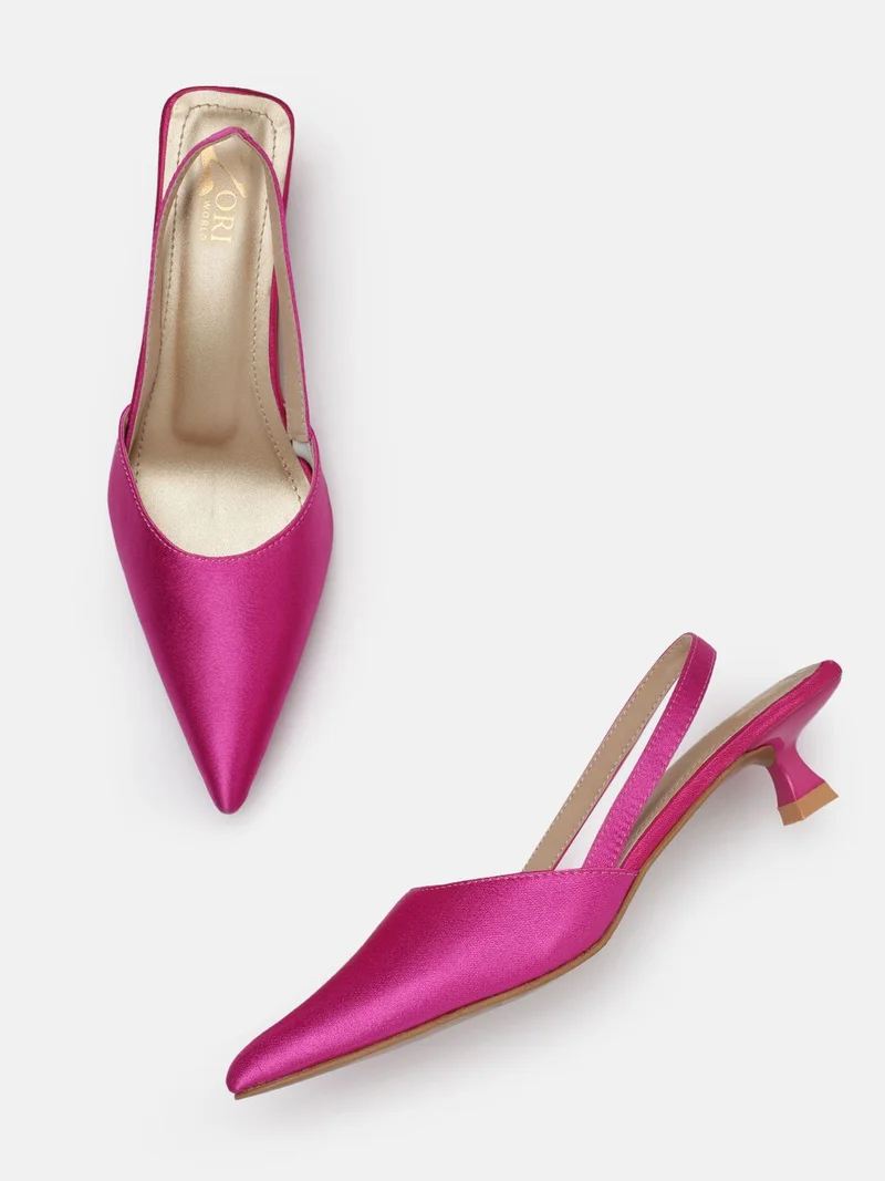 ZORIWORLD Pink Betty Pink Heels for Women Luxury Satin, 2 Inch Heel for Women | Best Price UAE