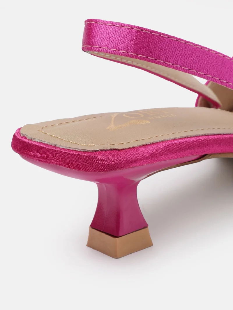 ZORIWORLD Pink Betty Pink Heels for Women Luxury Satin, 2 Inch Heel for Women | Best Price UAE