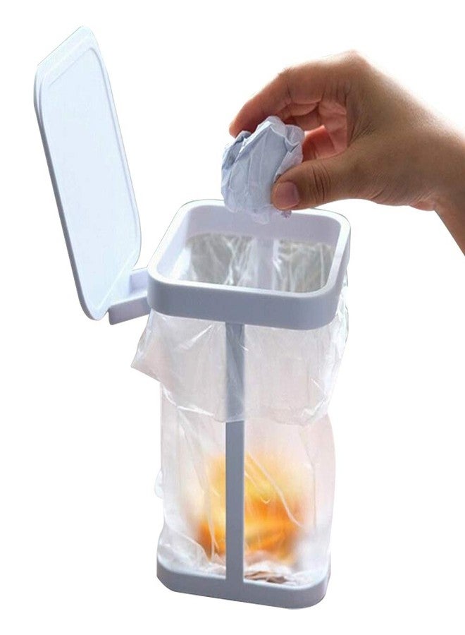 Mukkuri Trash Bag Holder Rack for Kitchen Bedroom(White) - Image 1