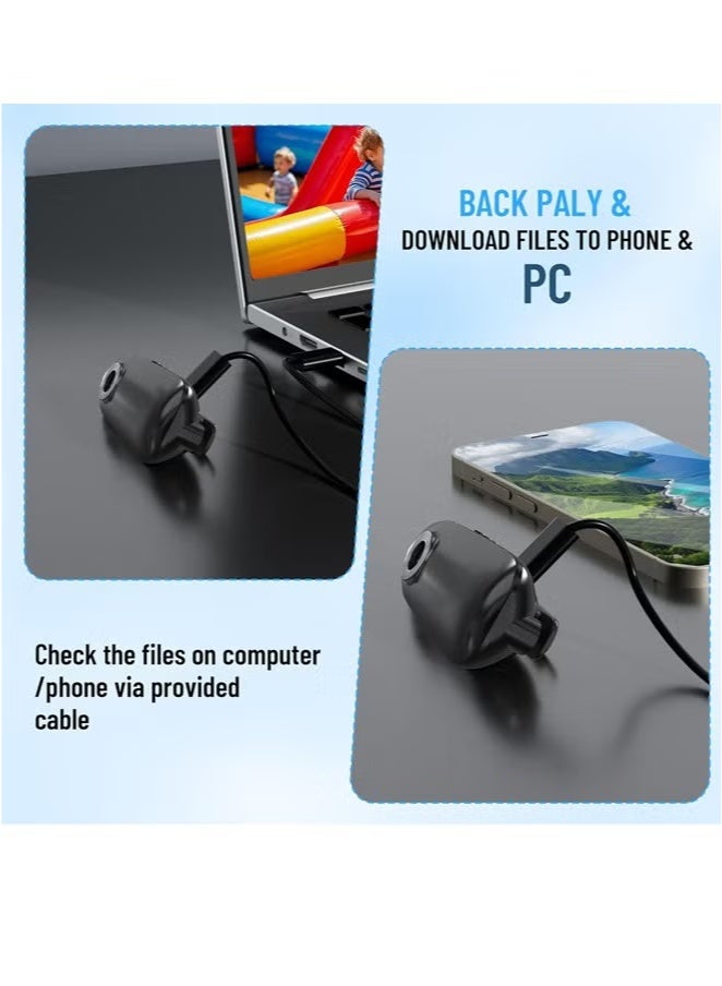 Mini Body Camera with Audio and Video Recording 1080P 64GB Motion Detection Video Recorder Wearable POV Camcorder with Magnetic Pocket Portable DV for Cycling,Pets,Walking,Travaling（With 64GB SD Card And Card Reader） - Image 5