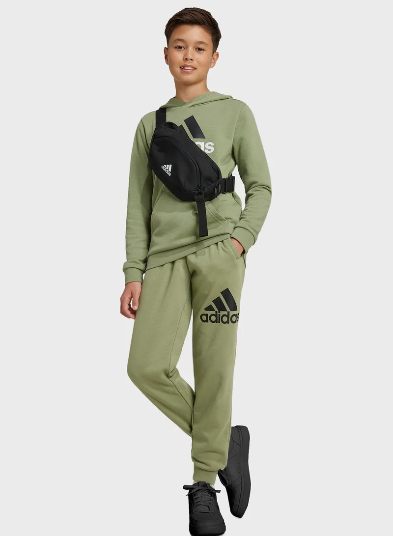 adidas بنطال رياضي شبابي بشعار كبير للماركة
