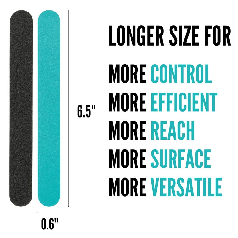 Trim Salon Boards - Professional Quality, Double Sided, 100/180 Grit Nail Files - Cushioned, Easy Grip for Comfortable Use - Emery Boards for Shaping & Smoothing Nails - Black - Pack of 2 - Image 3