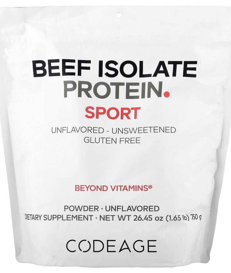 مسحوق بروتين لحم البقر المعزول غير المنكه 1.65 رطل (750 جرام)