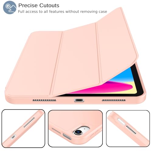 iMieet iPad A16 Case 11th GeniPad 10th Generation Case 11Inch 2025109 Inch 2022 with Pencil Holder Trifold Stand Smart Cover with Soft TPU BackAuto WakeSleepBisque - Image 3