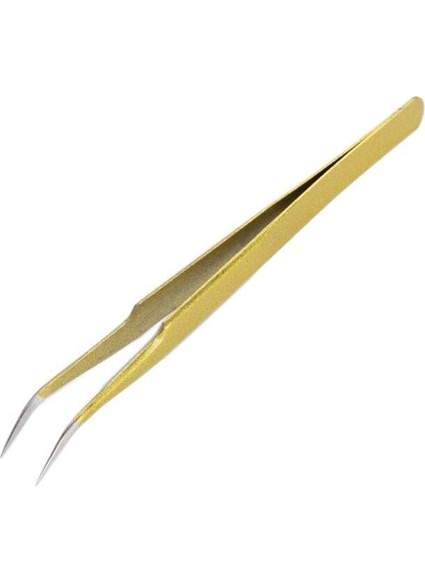 TiTi 6012 Stainless Steel Curved Tip Tweezers 125 mm  - Image 3