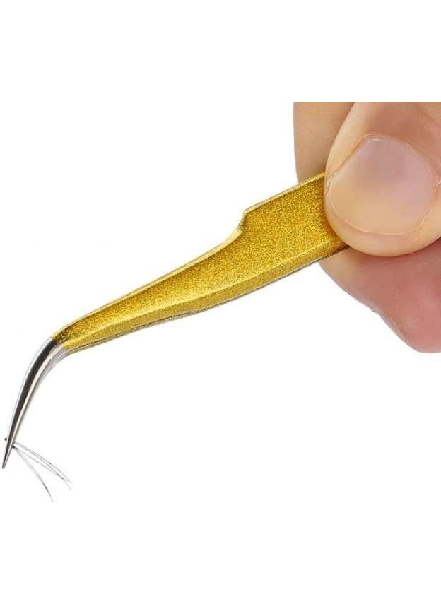 TiTi 6012 Stainless Steel Curved Tip Tweezers 125 mm  - Image 2