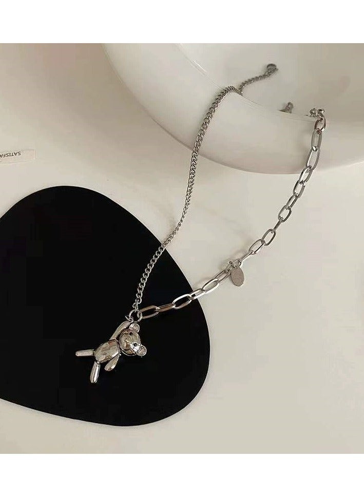 Goolsky Unique Bear Pendant Long Necklace – Trendy Hip-Hop Layered Sweater Chain for Women | Cool Minimalist Hoodie Accessory  - Image 3