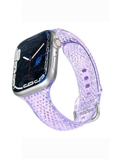Apple Watch Strap 42/44/45/49mm Transparent Sport Band for Apple iWatch SE & Series Ultra2/Ultra/9/8/7/6/5/4/3/2/1 Replacement Adjustable Wearable WristBands