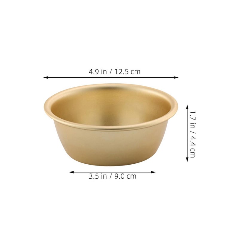 Korean Traditional Makgeolli Wine Bowl Set 2pcs 12cm Aluminum Outdoor Camping Soup Dish - Image 3