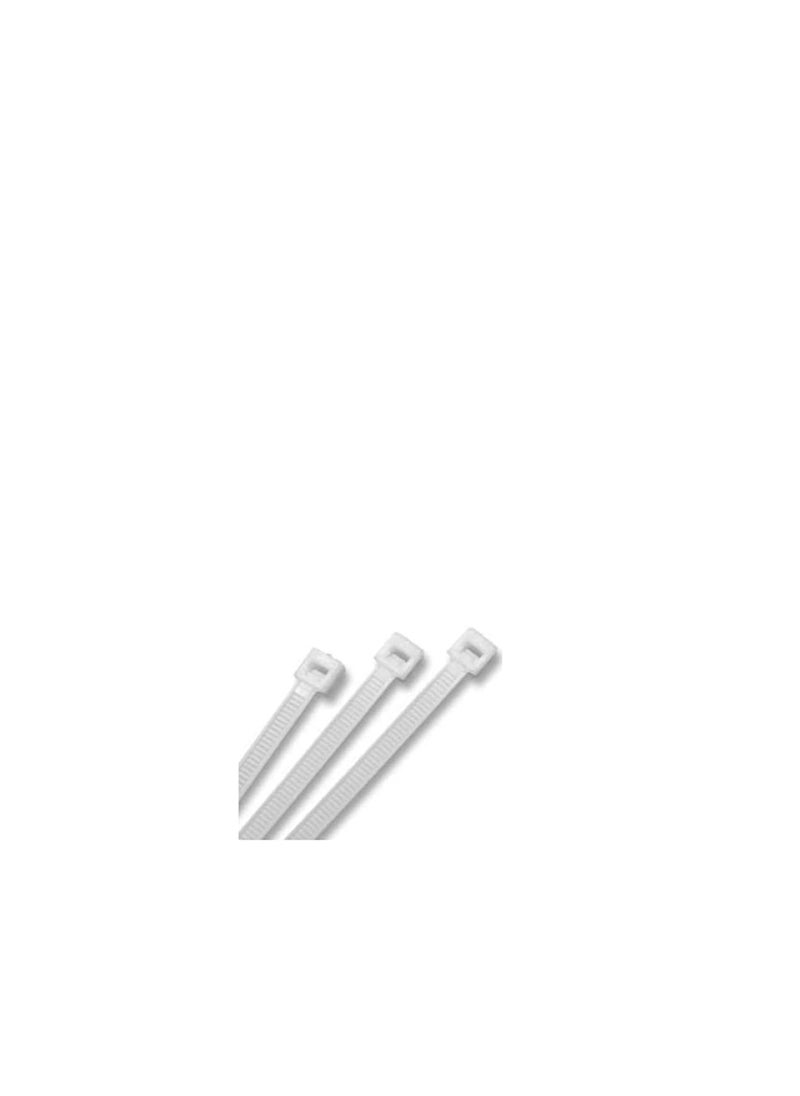Generic Plastic tie jumper wire, 37 mm, number of pieces: 100, white color, highly resistant, for use in closed and open places  - Image 1