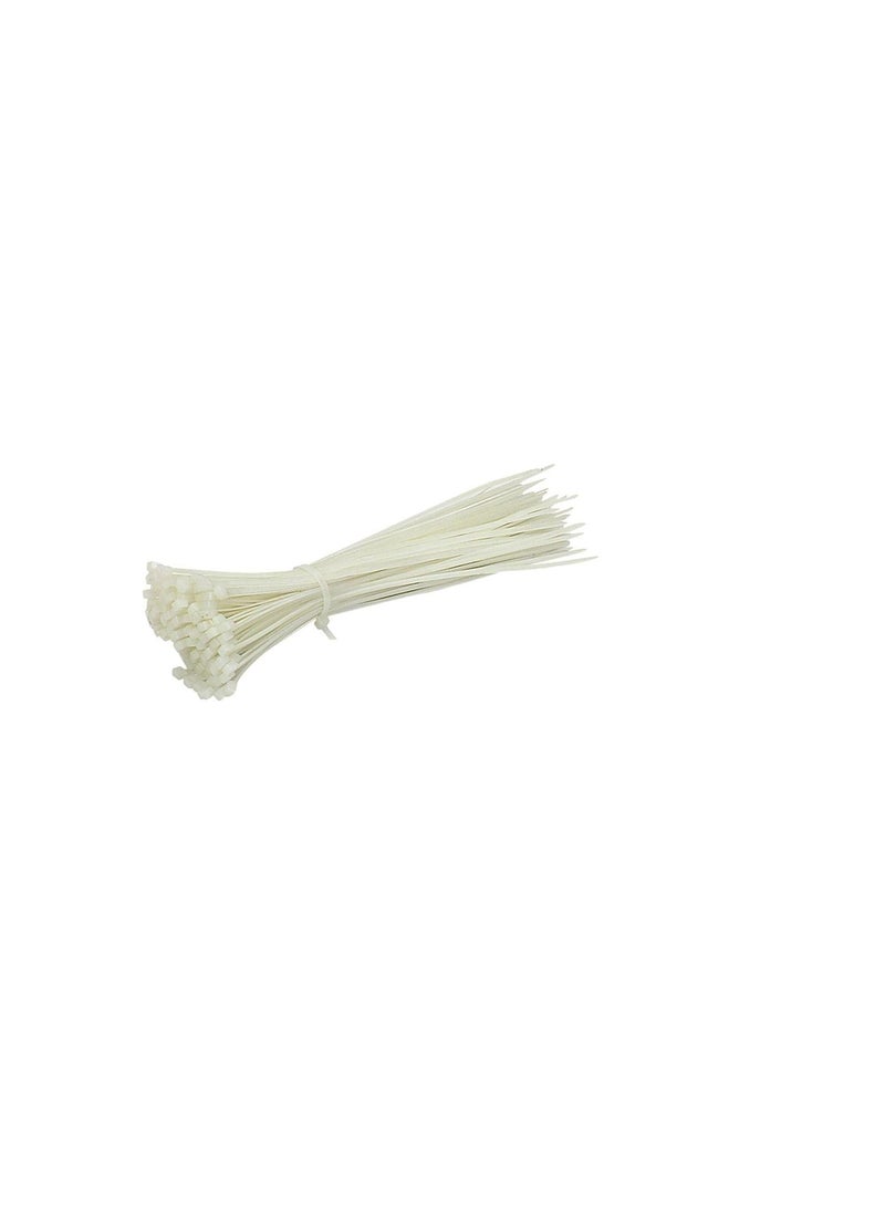 Generic Plastic tie jumper wire, 37 mm, number of pieces: 100, white color, highly resistant, for use in closed and open places  - Image 2