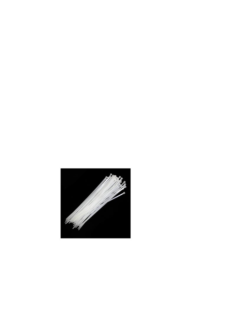 Generic Plastic tie jumper wire, 37 mm, number of pieces: 100, white color, highly resistant, for use in closed and open places  - Image 3