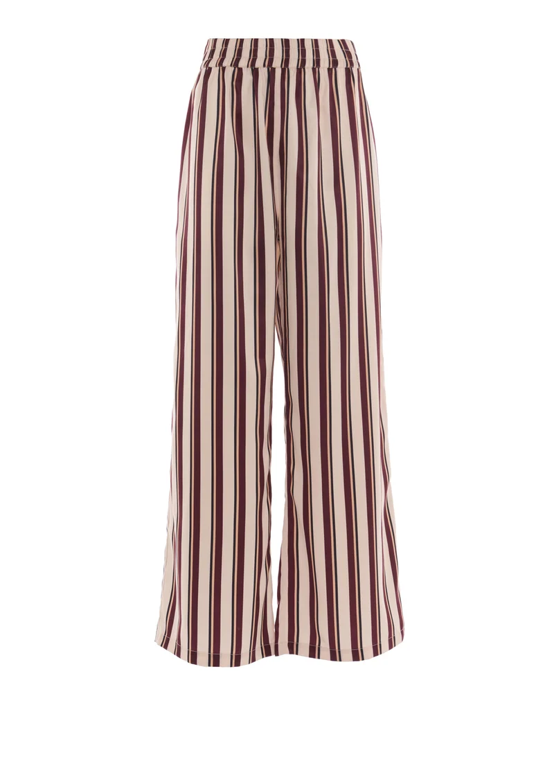 Iyal  Satin Stripe Trouser for Women | Best Price UAE