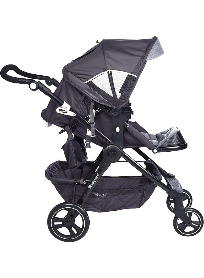 erorex Tri Fold Mini Baby Stroller Black - Image 2