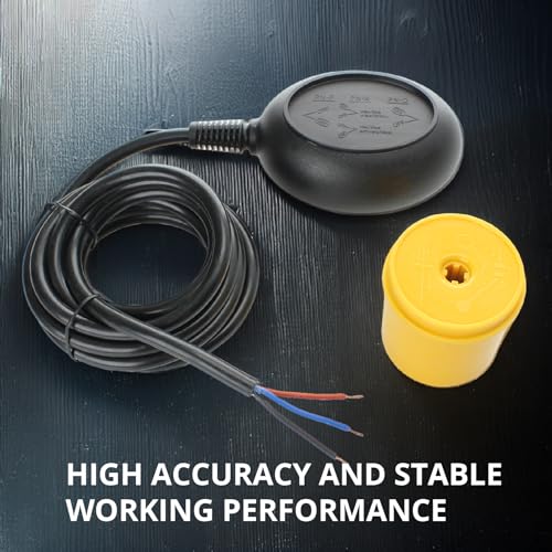 Shopcorp - Water Level Meter Sensor - Float Switch for Sump Pump - Dual Function (Fill or Empty) Operation - NO/NC Control Function, 9.8 Feet Cord Length, 250V and 10A Max Current - XK-15-5 Model - Image 4
