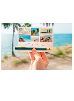 FABER-CASTELL Faber-Castell Neo Slim Fountain Pen Nib Width F Gold Rainforest,The pen is equipped with a high-quality gold-plated stainless steel nib in width F (fine)  - Image 4