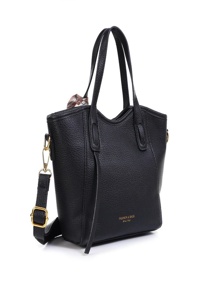 BUNCHBERRY Handbags for Women | Women's Striped Line Handbag for Women| Ladies purse | Stylish Shoulder Bag | Gift for Women (DGN-08-BLACK) - Image 1