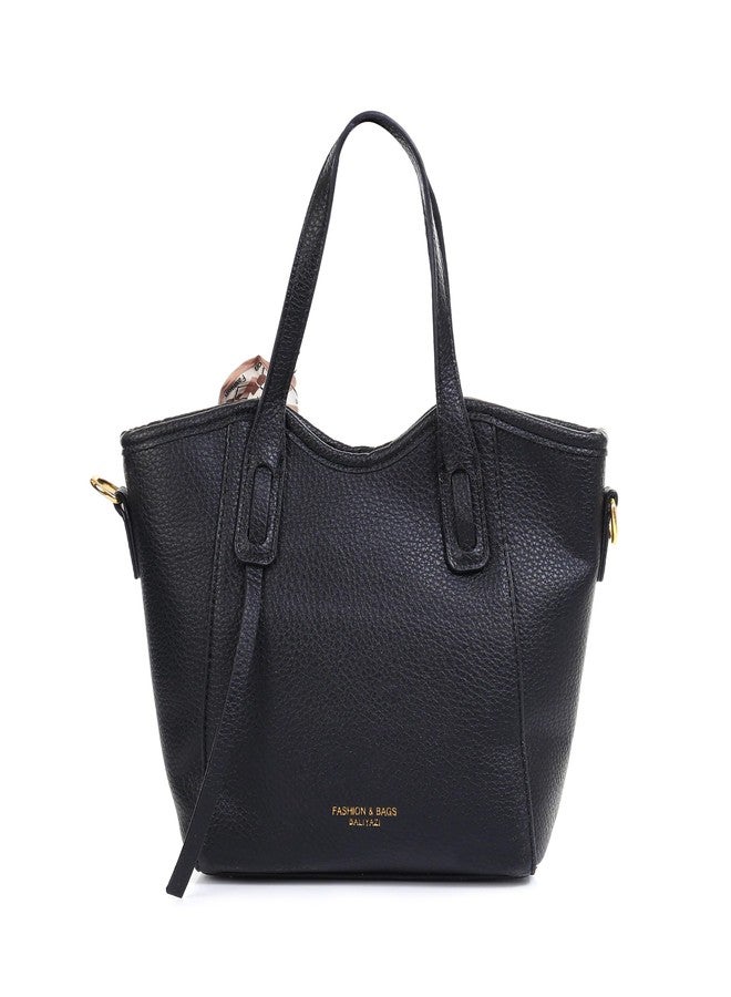 BUNCHBERRY Handbags for Women | Women's Striped Line Handbag for Women| Ladies purse | Stylish Shoulder Bag | Gift for Women (DGN-08-BLACK) - Image 2