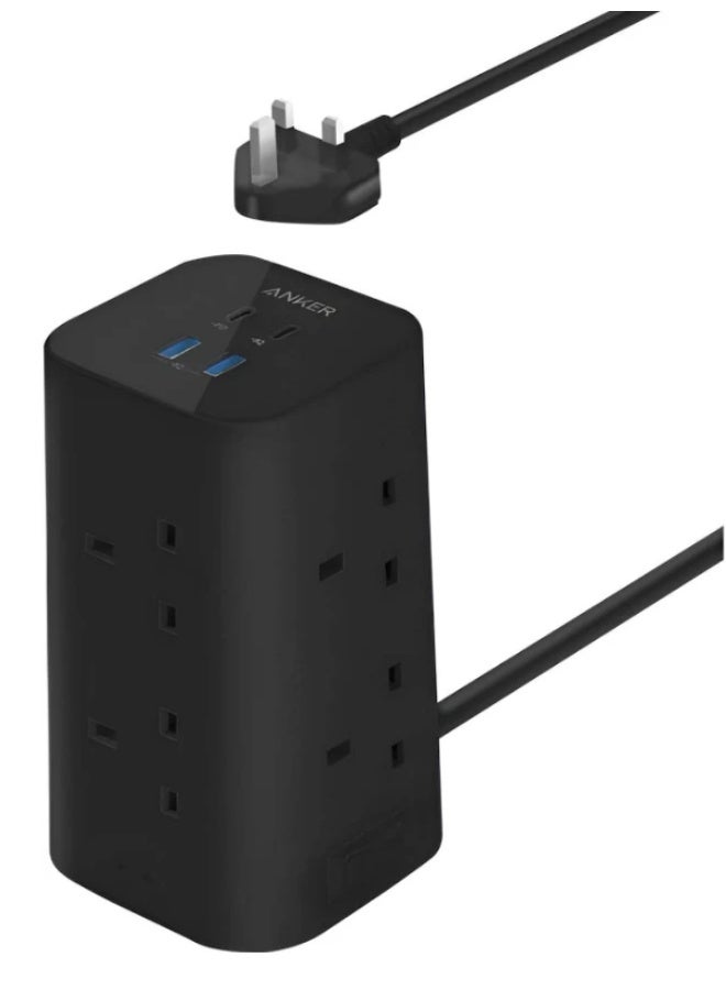 Anker 12-in-1 Multi-Device Power Strip with 8 AC Outlets, 2 USB-C & 2 USB-A Ports, 35W Fast Charging - Image 2