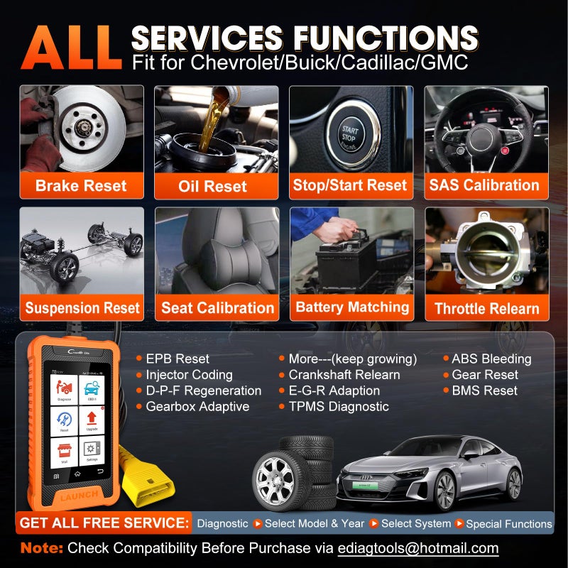 لانش إطلاق الماسح الضوئي Creader Elite Obdii لمركبات Gm، أداة تشخيصية ثنائية الاتجاه كاملة النظام لسيارات Buick/Chevrolet/Cadillac/Gmc، قارئ رمز الخدمة لإعادة ضبط جميع رموز ECU، محدث مدى الحياة - Image 3